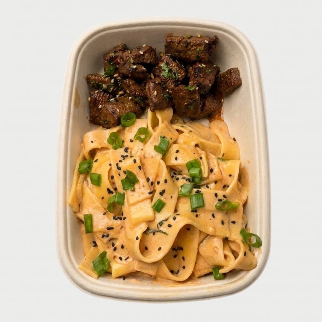 Creamy Honey Garlic Steak Noodles